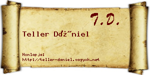 Teller Dániel névjegykártya