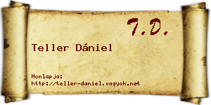 Teller Dániel névjegykártya